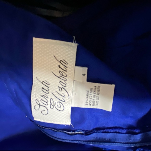 Blue beaded vintage 80s dress - Picture 5 of 5